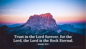 Today’s Verse – Isaiah 26:4