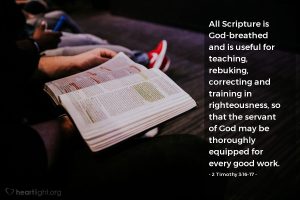 Today’s Verse – 2 Timothy 3:16-17