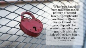 Today’s Verse – 2 Timothy 1:13-14